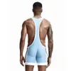 Mannen Een Stuk Bodywear Worstelen Bodysuit Vest Jumpsuit Body Sexy Mannen Casual Vest Bodysuit Oefening Sets Turnpakje 240319