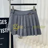 Fashion Designer Shorts Skirts for Women Summer Pleated A Line Dress Metal Letter Mini Skirts Classic Irregular Sexy Dress