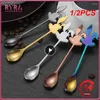 Cucchiai 1/2 pezzi Utensile da cucina creativo liscio e versatile Cucchiaio da caffè di alta qualità unico nella vendita, carino piccolo