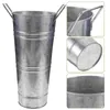 Vases 2 Pcs Retro Tin Barrel Vase Wedding Decor Galvanized Bucket For Flowers Rural Metal Iron Buckets