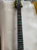 Sällsynta Reed Smith Privat Santana Green Apricot Quilted Maple Top Electric Guitar Mahogny Body Green Buds Inlay Abalone Stripes Tremolo Bridge Gold Hardware