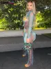 奇妙なパス2ピースセットの女性ドットプリントタートルネックトップス+ストレートパンツスキニーヒップスターマッチング服装衣装E5K5＃