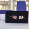 Swarovskis Bijoux Version Bracelet Jumping Heart Red Crystal Bracelet Womens Luxury Simple and Dynamic Goose Bracelet Gift