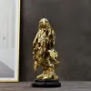 Skulpturen Gold Eagle Figuren Retro American Eagle Head Statue Harz Tier Handwerk Büro Zuhause Wohnzimmer Dekoration Geschenke