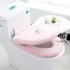 Toalettstol täcker vinter förtjockad plysch täcka vattentät universell ring tvättbar dragkedja badrumsmatta dekorativ