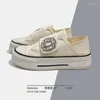 Casual Shoes Original Fashion Canvas Hook and Loop Small White Retro Online Celebrity Platform for Girls.