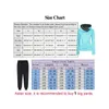 Woman Tracksuit 2 -częściowy zestaw zimowych ciepłych pulourów bluzy bluzy kobiece bluzki lub czarne spodnie odzież sportowy stroje d2kg#