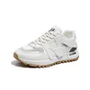 Sapatos casuais esportes pequeno branco versátil para estudantes de primavera feminina placa elegante de sola grossa