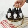 Scaffale multifunzionale per uova da cucina a forma di pinguino, fornello per uova, frigorifero, scaffale per riporre gli accessori per cucinare