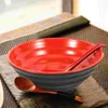 Bowls Ramen Bowl Set Japanese Rice Spoon Multipurpose Noodle Large Soup Melamine Microwavable Restaurant Kitchen Multi-use