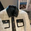 Ctrast Stitching Tweed Frabrant Wind Suitジャケット女性2024秋の新しいFi重工業高度なブレザーコート女性c4dy＃