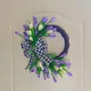 Decorative Flowers Cozy Wreath Room Decoration Spring Plaid Bowknot Door With Artificial For Home Decor Garden Hanging