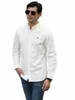 Puro Cott Lazer Bordado Cavalo Oxford Camisa Para Mens Lg Manga Listrada Camisas Casuais Masculino Regular-Fit Work Man Camisas H5jK #