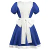 game Alice Madn Returns Cosplay Costume Maid Dres and Socks Full Set Adult Women Halen Carnival Stage Fancy Clothes S3Pg#