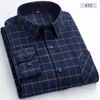cott Flannel Mens Checkered Shirts Lg Sleeve Soft Plaid Shirt for Men Leisure Classical Vintage Comfortable Man Clothing New R0bx#