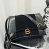 42% de descuento en bolso de diseñador 2024 Bolsos B-Line Luz de lujo para mujer Moda Patrón de piel de oveja Empalmado Axila Gamuza Solo hombro Crossbody