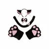 Cat Girl Anime Cosplay Costume Accory Bell Hairwear Hairbands With Cat Ears Neko Lolita Maid Plush Glove Tail Paw Ear 73Zt#