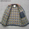 Winter Men Jacka Casual Lightweight Water Resistant Microfiber Windbreaker Golf Coat Classic Check Clamp Cott Cargo Plaid R043#