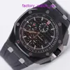 Iconic AP Wristwatch Royal Oak Offshore 26400AU Mens Watch Black Ceramic Ring Forged Carbon Automatic Machinery Swiss Sports Watch World Famous Watch