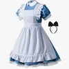 anime Cosplay Halen Makeup Costume French Maid Apr Lolita Fancy Dr Cosplay Costume Furry Cat Ear Gloves Socks Set N7kc#