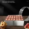 Bakvormen Verstelbare Mousse Ring Set RoundSquare RVS Cakevorm Verjaardag Bruiloft Decoratie Gereedschappen