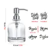 Spender 350 ml Badezimmer Seifenspender Glasflasche Edelstahl Pumpenkopf Handseifenschale Seife Nachfüllbare Flasche Küchenzubehör