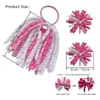 Mädchen Baby Plaid Gingham Korker elastisches Haarband Haarbögen Alligator Clips 3pcs Set Curly Ribbon Korker Pferdschwanzhalter Lady Bobbles Kinder Kinder Kopfbedeckung