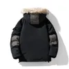 2023 New Men Winter Parka Fleece Lined Thick Warm Hooded Fur Collar Coat Male Size Winter Plush Jacket Autumn Work Outwearing 72Py#