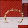 Armreif Liebe Frauen Armband Mode Edelstahl 18 Karat Gold Designer Für Männer Und Drop Lieferung Schmuck Armbänder Otwek