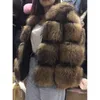 Maomaokg 2024 Real Fur Coat Women Natural Racco Fur Jacka Luxury Winter Leather Fur Ytter Wears Female Clothes Fox Coat E0qp#