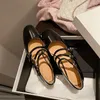 Ubieranie buty patent skórzane kobiety Mary Janes solidny kolor wygodny pasek klamra zapatos para mujer okrągły kopyta obcasy