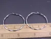 Oorringen Real Solid 925 Sterling Zilver Dames Lucky Glossy Twist Circle Stud 35mm