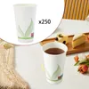 Disposable Cups Straws 250pcs Party Tableware Paper 16oz Drinking Water Holiday Beverage Cup