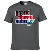 2023 Summer New Men's T-shirt Grand Theft Auto Gta Game Print T-shirt 100% Cott Crew Neck Top Street Short sleeved F118 T3wJ#