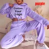 Nya FI Women Track Suits Sports Wear Jogging Suits Ladies Hooded Tracksuit Set Clothes Hoodies+Sweatpants Sexig kostym Z6Y0#