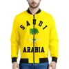 Jaqueta com zíper da Arábia Saudita Nome personalizado Logotipo da equipe Sa Casacos Sau País Árabe Nati Árabe Islam Árabe Bandeira Imprimir Roupas Foto 43FQ #