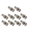 ESCAM 10Pcs/Set BNC Male Plug To F Female Jack Coax Connector Adapter For CCTV Camera