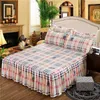 3st Classic Floral Printed Bed Kirt Cover Fitted Sheet Cover Bedstread Non-Slip Sovrum Textilkjol Singel Full Queen Size Y20243E