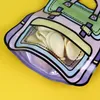 Hediye sargısı sevimli okul çantası şeklindeki şeker paketleme çantaları temiz plastik ayağa kalkma çantası atıştırmalık