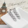 3A Autriche Diamant Stud Luxe Coeur Designer Boucles D'oreilles Brillant Cristal Véritable 925 Sterling Silver Charm Zircon Roman Love Earring269c