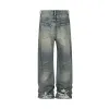 Harajuku Streetwear Wed Dirty Baggy Blue Jeans per uomo e donna Straight Vintage Casual Denim Pantaloni Ropa Hombre Cargos 26af #