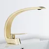 Bathroom Sink Faucets Nordic Style Brushed Gold Faucet Creative Brass Rose Basin Vessel Cold Water Mixer Tap G1146