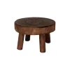 Miniatures Solid Wood Round Bench Flower Pot Holder Plant and Succulent Flower Pot Base Display Stand Stool Home Garden Patio Decor