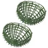 Dekorativa blommor Konstgjorda växter Topiary Ball Support Cage Plastic Trelli Faux Green Fram Rack Flower Shelf Holder Garden Backyard