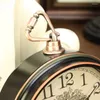 Table Clocks Desk Clock American Retro Living Room Desktop Small Creative Decoration Bedroom Mute Bedside Exquisite Alarm