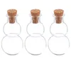 Vases 3pcs Gourde Forme Message Pots Verre Bouchonné Souhaitant Bouteilles DIY Décoration