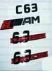 C63 fit AMG 63 fit AMG Achter Ster Embleem Sedan Coupe Zwart Badge Combo Fit voor Mercedes W2043294304