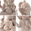 Sculptures 1PC Home Decor Ganesha Figurine Elephant God Statue Religious Ornaments Resin Indian Fengshui Lord Hindu God Sculpture