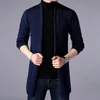 fi Men's Lg Spring Cardigan Lg Sleeve Coat Soild Color V-neck Collar Youth Korean Style Light Sweater Autumn Jacket a6iO#