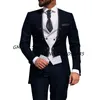 Abiti per uomo 3 pezzi frac di lusso slim fit giacca gilet pantaloni 2022 nuovo sposo smoking da sposa m5HU #